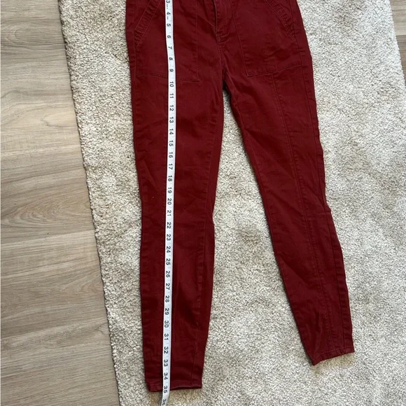 Anthropologie Maroon Cargo Skinny Jeans - Picture 11 of 12